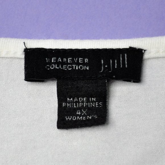 J. Jill White Wearever Short Sleeve Tunic Tee - Picture 4 of 4